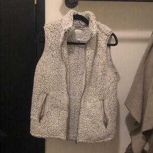Thread & Supply Fuzzy White Vest